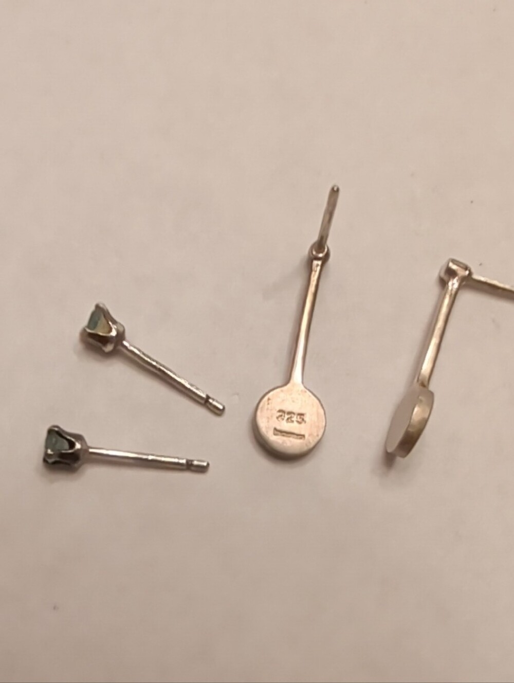 925 Sterling Silver Earrings, Small, Two Pairs